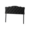 Baxton Studio Rita Full Size Black Faux Leather Upholstered Button-tufted Headboard 118-6416